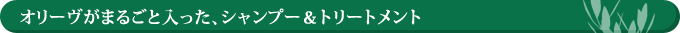 オリーヴがまるごと入った、シャンプー&トリートメント